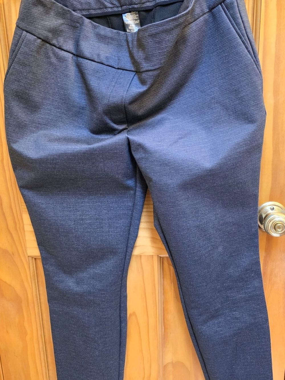 Dalia Black & White Textured Women's Trousers